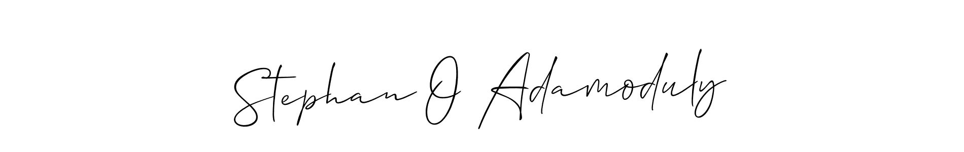 How to make Stephan O Adamoduly name signature. Use Allison_Script style for creating short signs online. This is the latest handwritten sign. Stephan O Adamoduly signature style 2 images and pictures png