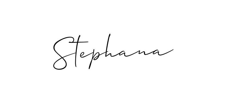 Make a beautiful signature design for name Stephana. With this signature (Allison_Script) style, you can create a handwritten signature for free. Stephana signature style 2 images and pictures png