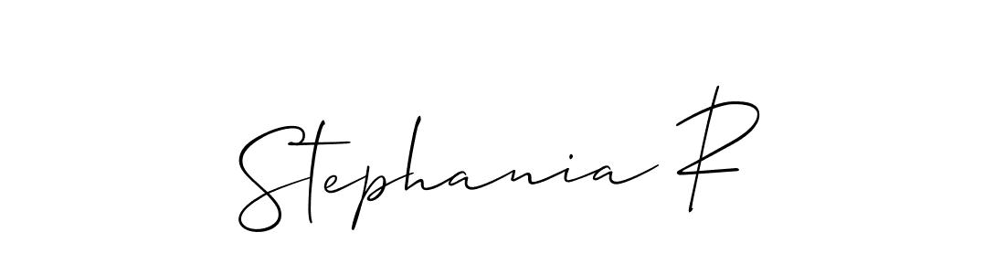 Design your own signature with our free online signature maker. With this signature software, you can create a handwritten (Allison_Script) signature for name Stephania R. Stephania R signature style 2 images and pictures png