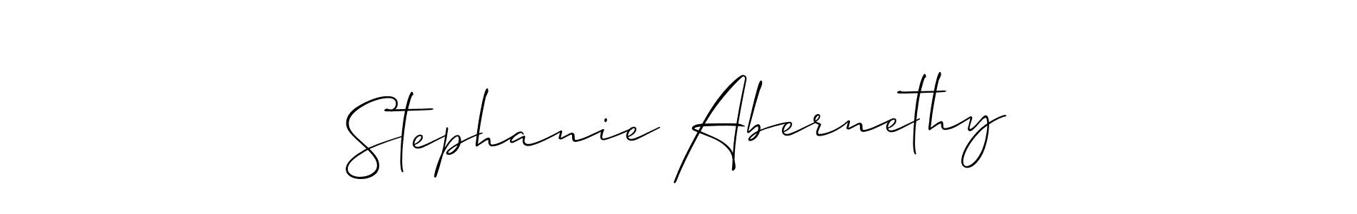 How to make Stephanie Abernethy signature? Allison_Script is a professional autograph style. Create handwritten signature for Stephanie Abernethy name. Stephanie Abernethy signature style 2 images and pictures png