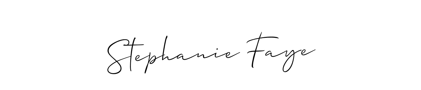 The best way (Allison_Script) to make a short signature is to pick only two or three words in your name. The name Stephanie Faye include a total of six letters. For converting this name. Stephanie Faye signature style 2 images and pictures png