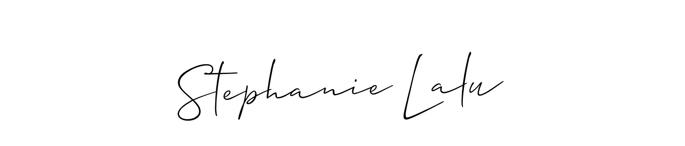 Also we have Stephanie Lalu name is the best signature style. Create professional handwritten signature collection using Allison_Script autograph style. Stephanie Lalu signature style 2 images and pictures png