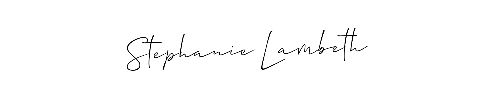 Also we have Stephanie Lambeth name is the best signature style. Create professional handwritten signature collection using Allison_Script autograph style. Stephanie Lambeth signature style 2 images and pictures png