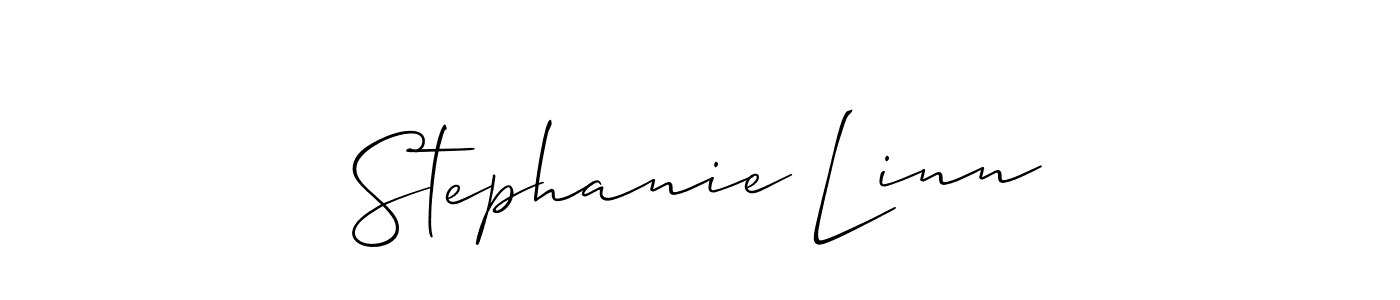 The best way (Allison_Script) to make a short signature is to pick only two or three words in your name. The name Stephanie Linn include a total of six letters. For converting this name. Stephanie Linn signature style 2 images and pictures png