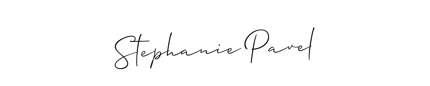 Make a beautiful signature design for name Stephanie Pavel. With this signature (Allison_Script) style, you can create a handwritten signature for free. Stephanie Pavel signature style 2 images and pictures png