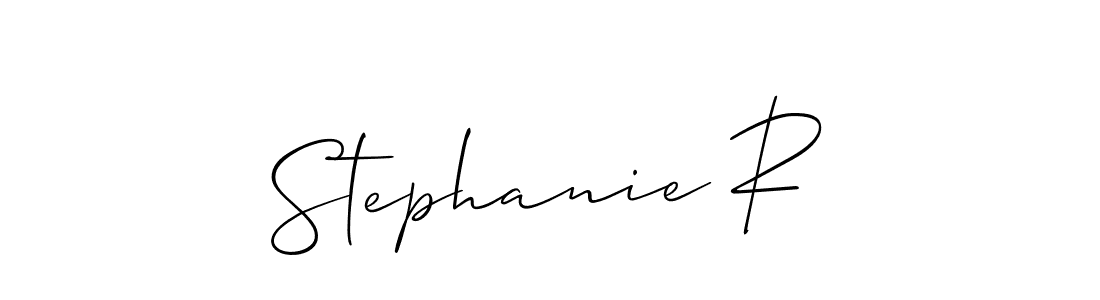 You should practise on your own different ways (Allison_Script) to write your name (Stephanie R) in signature. don't let someone else do it for you. Stephanie R signature style 2 images and pictures png