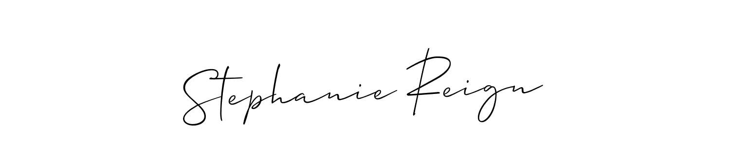 Allison_Script is a professional signature style that is perfect for those who want to add a touch of class to their signature. It is also a great choice for those who want to make their signature more unique. Get Stephanie Reign name to fancy signature for free. Stephanie Reign signature style 2 images and pictures png