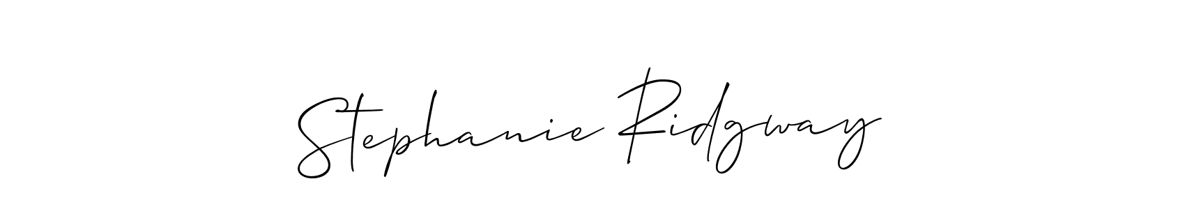 Create a beautiful signature design for name Stephanie Ridgway. With this signature (Allison_Script) fonts, you can make a handwritten signature for free. Stephanie Ridgway signature style 2 images and pictures png