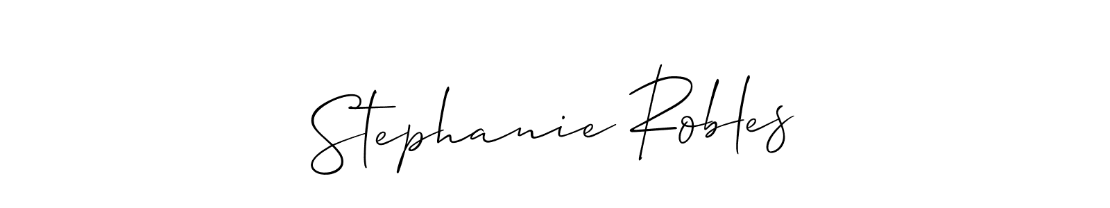 The best way (Allison_Script) to make a short signature is to pick only two or three words in your name. The name Stephanie Robles include a total of six letters. For converting this name. Stephanie Robles signature style 2 images and pictures png