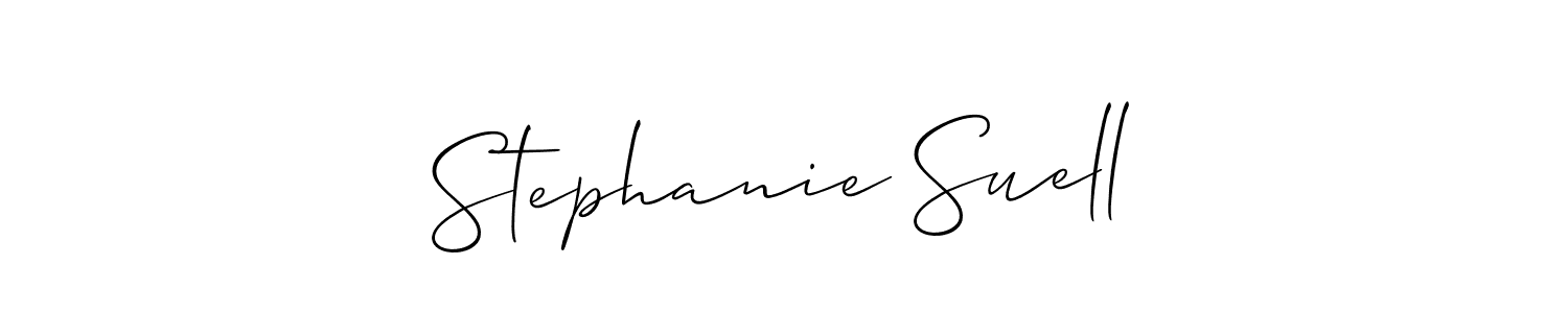 You should practise on your own different ways (Allison_Script) to write your name (Stephanie Suell) in signature. don't let someone else do it for you. Stephanie Suell signature style 2 images and pictures png