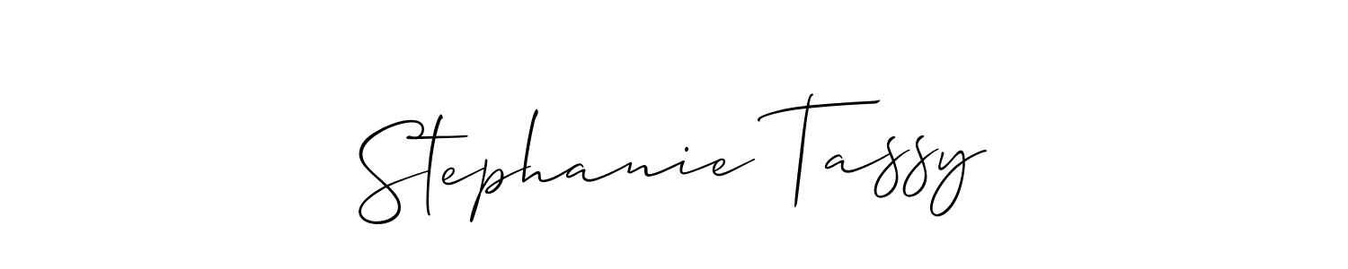 The best way (Allison_Script) to make a short signature is to pick only two or three words in your name. The name Stephanie Tassy include a total of six letters. For converting this name. Stephanie Tassy signature style 2 images and pictures png