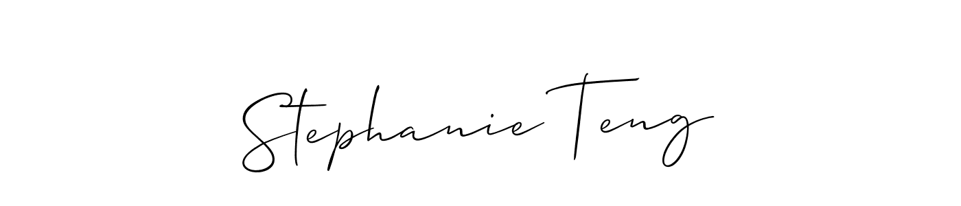 Similarly Allison_Script is the best handwritten signature design. Signature creator online .You can use it as an online autograph creator for name Stephanie Teng. Stephanie Teng signature style 2 images and pictures png