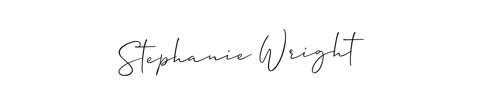 Use a signature maker to create a handwritten signature online. With this signature software, you can design (Allison_Script) your own signature for name Stephanie Wright. Stephanie Wright signature style 2 images and pictures png