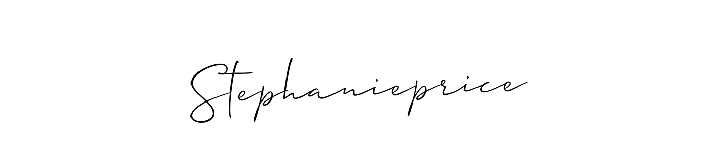 Use a signature maker to create a handwritten signature online. With this signature software, you can design (Allison_Script) your own signature for name Stephanieprice. Stephanieprice signature style 2 images and pictures png