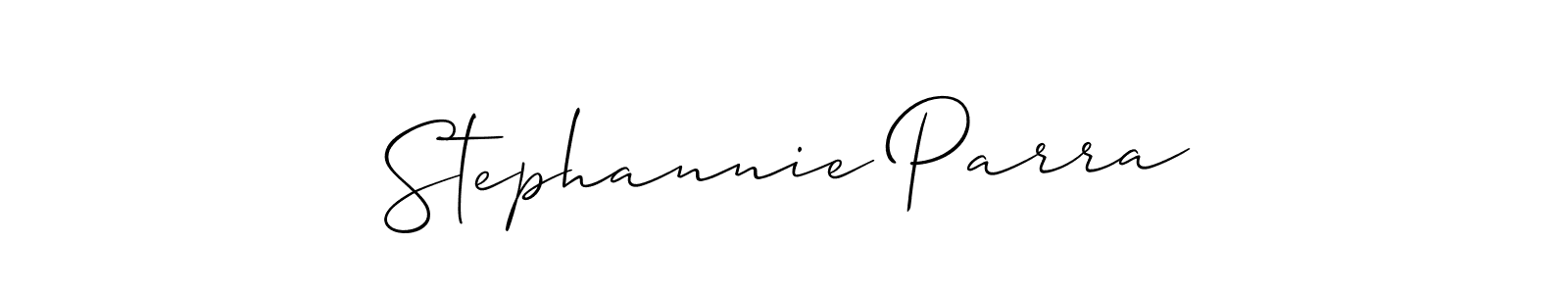 Make a short Stephannie Parra signature style. Manage your documents anywhere anytime using Allison_Script. Create and add eSignatures, submit forms, share and send files easily. Stephannie Parra signature style 2 images and pictures png
