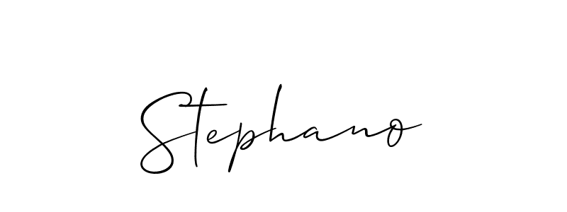 The best way (Allison_Script) to make a short signature is to pick only two or three words in your name. The name Stephano include a total of six letters. For converting this name. Stephano signature style 2 images and pictures png