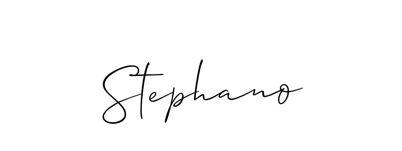 The best way (Allison_Script) to make a short signature is to pick only two or three words in your name. The name Stephano include a total of six letters. For converting this name. Stephano signature style 2 images and pictures png