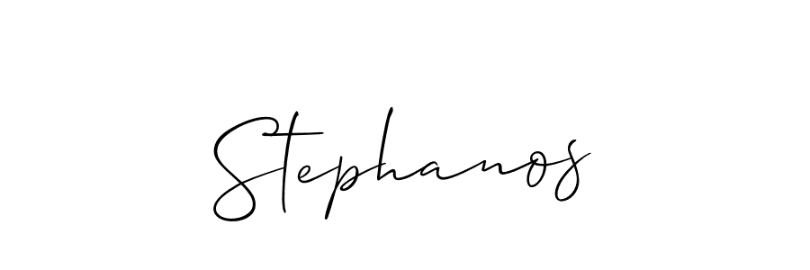 You should practise on your own different ways (Allison_Script) to write your name (Stephanos) in signature. don't let someone else do it for you. Stephanos signature style 2 images and pictures png