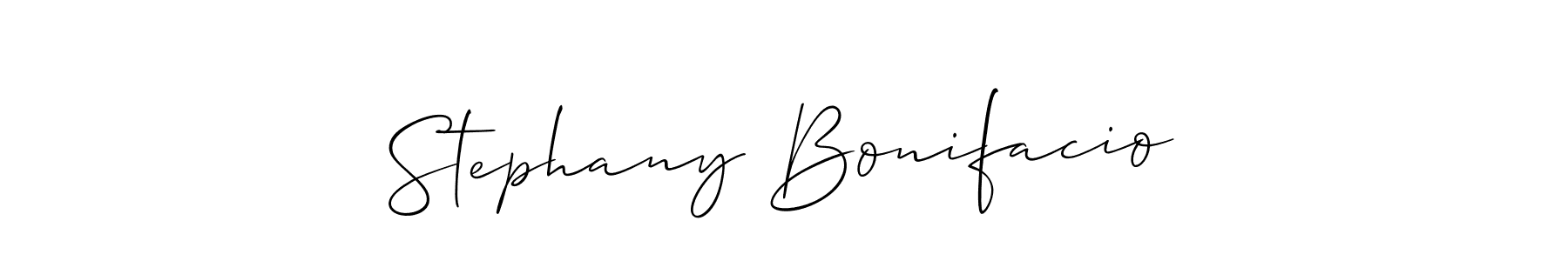 Design your own signature with our free online signature maker. With this signature software, you can create a handwritten (Allison_Script) signature for name Stephany Bonifacio. Stephany Bonifacio signature style 2 images and pictures png