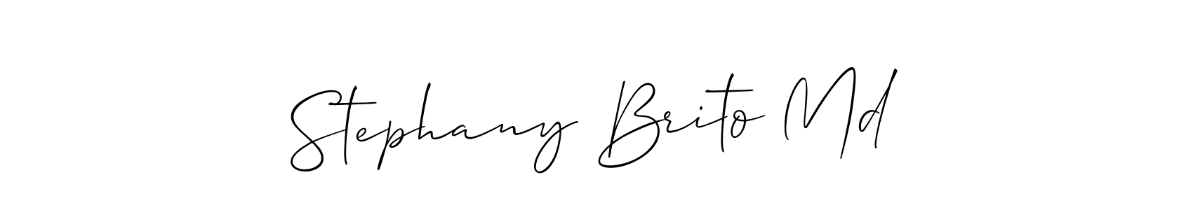 Also we have Stephany Brito Md name is the best signature style. Create professional handwritten signature collection using Allison_Script autograph style. Stephany Brito Md signature style 2 images and pictures png