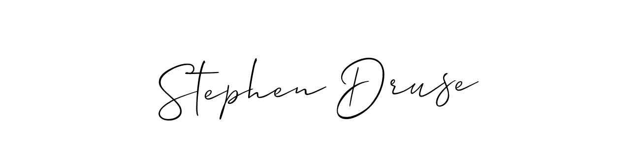 Use a signature maker to create a handwritten signature online. With this signature software, you can design (Allison_Script) your own signature for name Stephen Druse. Stephen Druse signature style 2 images and pictures png