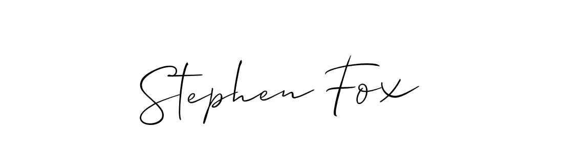 You should practise on your own different ways (Allison_Script) to write your name (Stephen Fox) in signature. don't let someone else do it for you. Stephen Fox signature style 2 images and pictures png