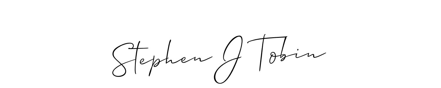 Use a signature maker to create a handwritten signature online. With this signature software, you can design (Allison_Script) your own signature for name Stephen J Tobin. Stephen J Tobin signature style 2 images and pictures png