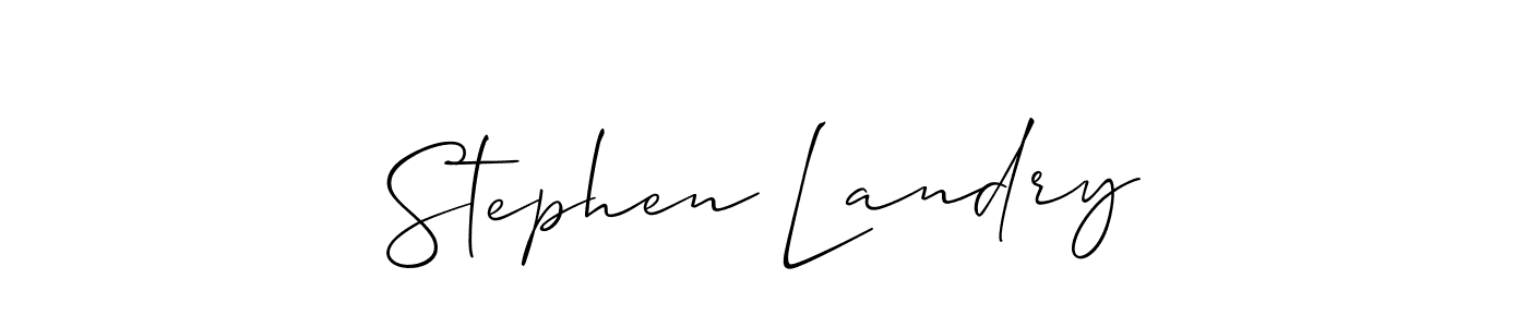 How to make Stephen Landry name signature. Use Allison_Script style for creating short signs online. This is the latest handwritten sign. Stephen Landry signature style 2 images and pictures png