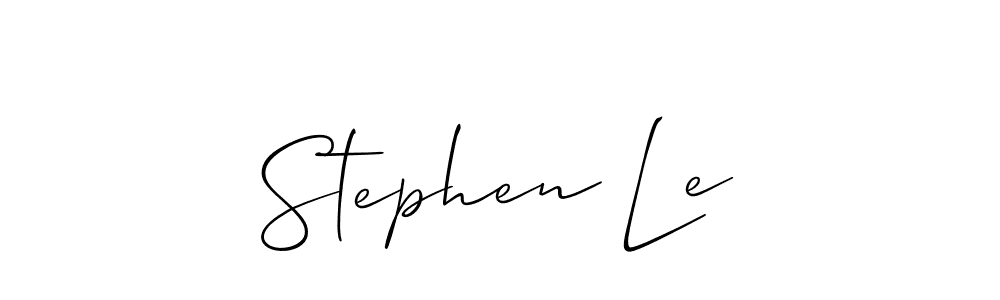 Create a beautiful signature design for name Stephen Le. With this signature (Allison_Script) fonts, you can make a handwritten signature for free. Stephen Le signature style 2 images and pictures png