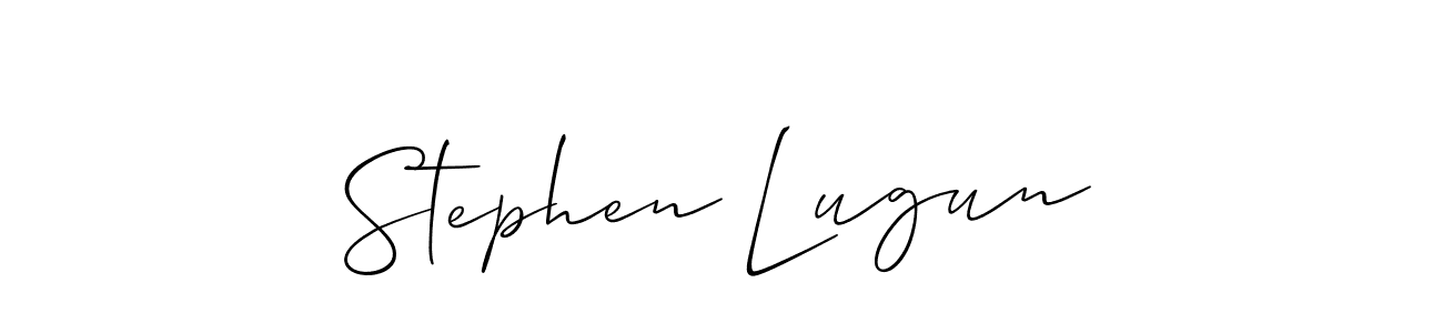 How to make Stephen Lugun name signature. Use Allison_Script style for creating short signs online. This is the latest handwritten sign. Stephen Lugun signature style 2 images and pictures png