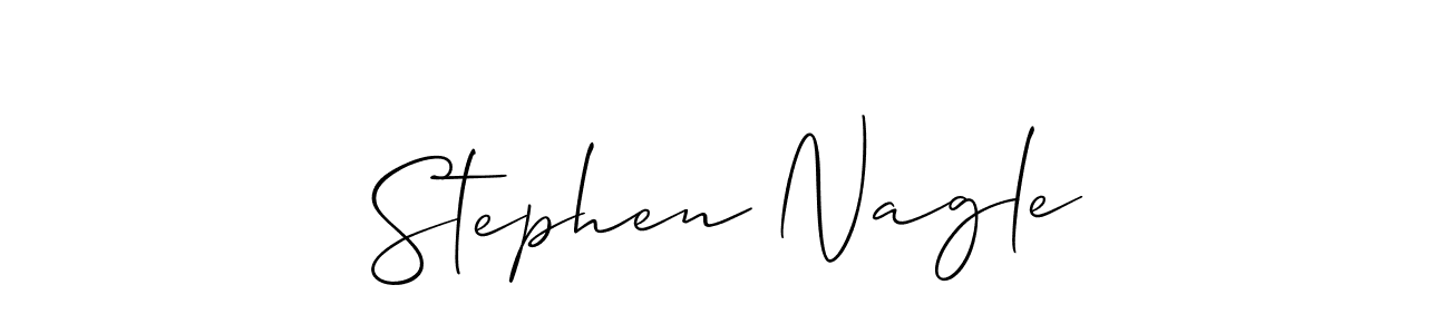 You should practise on your own different ways (Allison_Script) to write your name (Stephen Nagle) in signature. don't let someone else do it for you. Stephen Nagle signature style 2 images and pictures png