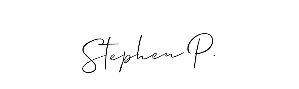 Allison_Script is a professional signature style that is perfect for those who want to add a touch of class to their signature. It is also a great choice for those who want to make their signature more unique. Get Stephen P. name to fancy signature for free. Stephen P. signature style 2 images and pictures png