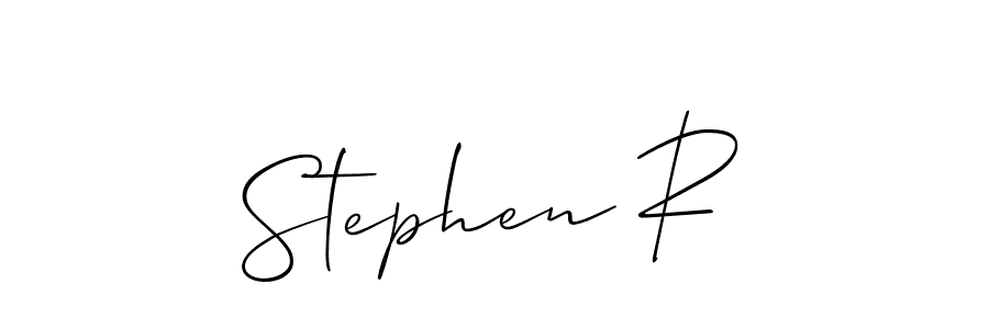 The best way (Allison_Script) to make a short signature is to pick only two or three words in your name. The name Stephen R include a total of six letters. For converting this name. Stephen R signature style 2 images and pictures png