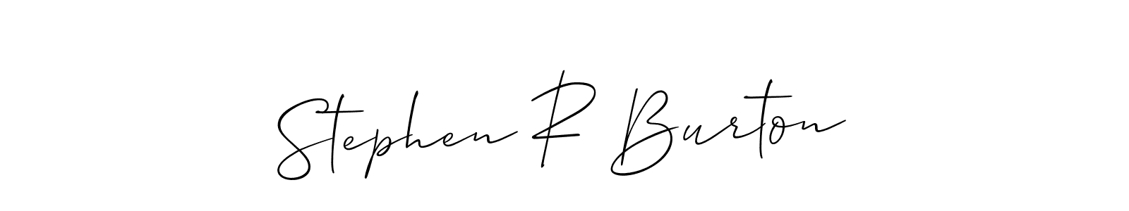 It looks lik you need a new signature style for name Stephen R Burton. Design unique handwritten (Allison_Script) signature with our free signature maker in just a few clicks. Stephen R Burton signature style 2 images and pictures png