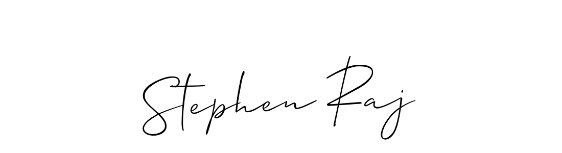 The best way (Allison_Script) to make a short signature is to pick only two or three words in your name. The name Stephen Raj include a total of six letters. For converting this name. Stephen Raj signature style 2 images and pictures png