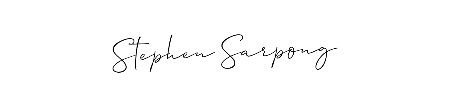 How to Draw Stephen Sarpong signature style? Allison_Script is a latest design signature styles for name Stephen Sarpong. Stephen Sarpong signature style 2 images and pictures png