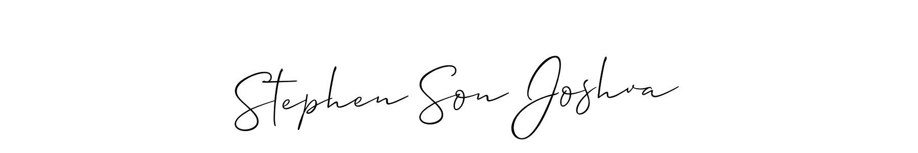 Make a beautiful signature design for name Stephen Son Joshva. With this signature (Allison_Script) style, you can create a handwritten signature for free. Stephen Son Joshva signature style 2 images and pictures png