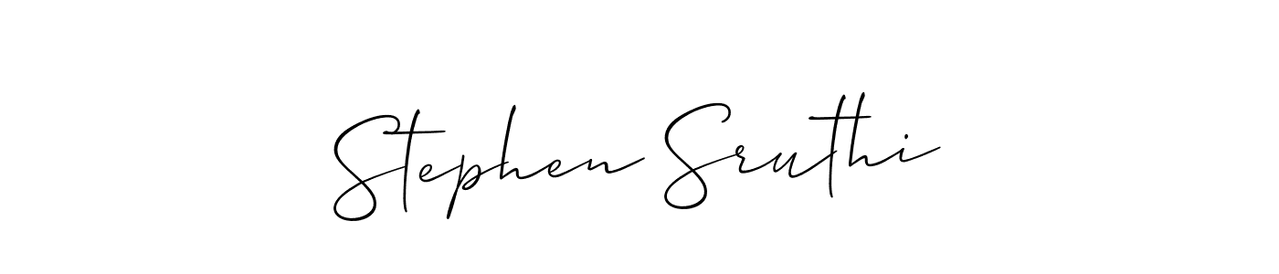 if you are searching for the best signature style for your name Stephen Sruthi. so please give up your signature search. here we have designed multiple signature styles  using Allison_Script. Stephen Sruthi signature style 2 images and pictures png