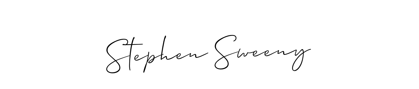 The best way (Allison_Script) to make a short signature is to pick only two or three words in your name. The name Stephen Sweeny include a total of six letters. For converting this name. Stephen Sweeny signature style 2 images and pictures png