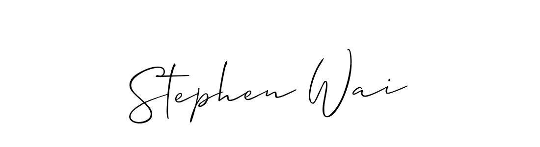 Use a signature maker to create a handwritten signature online. With this signature software, you can design (Allison_Script) your own signature for name Stephen Wai. Stephen Wai signature style 2 images and pictures png