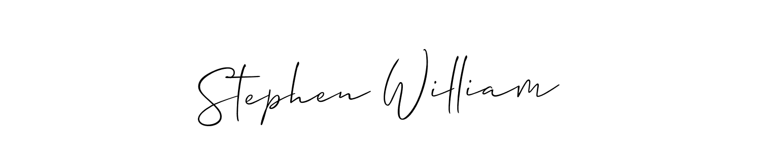 Design your own signature with our free online signature maker. With this signature software, you can create a handwritten (Allison_Script) signature for name Stephen William. Stephen William signature style 2 images and pictures png