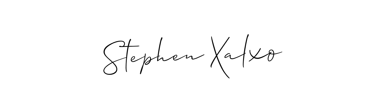 Allison_Script is a professional signature style that is perfect for those who want to add a touch of class to their signature. It is also a great choice for those who want to make their signature more unique. Get Stephen Xalxo name to fancy signature for free. Stephen Xalxo signature style 2 images and pictures png