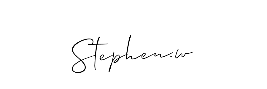 Create a beautiful signature design for name Stephen.w. With this signature (Allison_Script) fonts, you can make a handwritten signature for free. Stephen.w signature style 2 images and pictures png