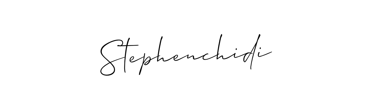 Create a beautiful signature design for name Stephenchidi. With this signature (Allison_Script) fonts, you can make a handwritten signature for free. Stephenchidi signature style 2 images and pictures png