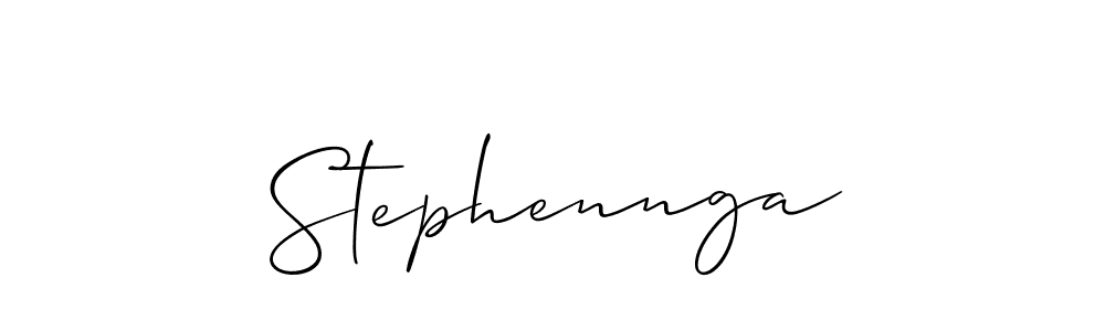 How to make Stephennga signature? Allison_Script is a professional autograph style. Create handwritten signature for Stephennga name. Stephennga signature style 2 images and pictures png