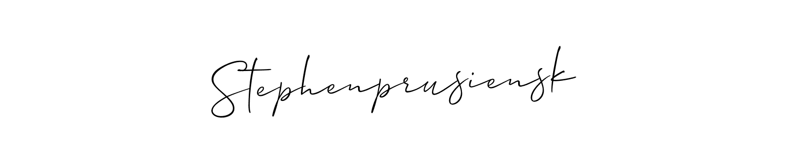 How to Draw Stephenprusiensk signature style? Allison_Script is a latest design signature styles for name Stephenprusiensk. Stephenprusiensk signature style 2 images and pictures png