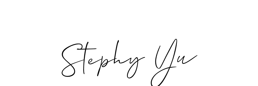 Also we have Stephy Yu name is the best signature style. Create professional handwritten signature collection using Allison_Script autograph style. Stephy Yu signature style 2 images and pictures png