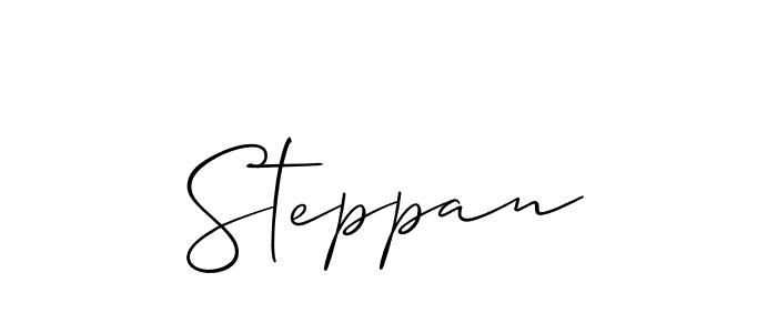 Create a beautiful signature design for name Steppan. With this signature (Allison_Script) fonts, you can make a handwritten signature for free. Steppan signature style 2 images and pictures png