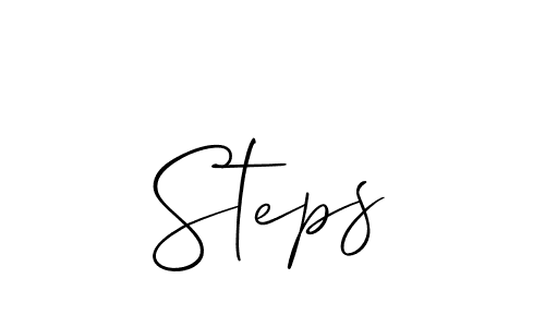 Similarly Allison_Script is the best handwritten signature design. Signature creator online .You can use it as an online autograph creator for name Steps. Steps signature style 2 images and pictures png