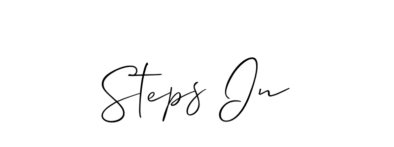 Steps In stylish signature style. Best Handwritten Sign (Allison_Script) for my name. Handwritten Signature Collection Ideas for my name Steps In. Steps In signature style 2 images and pictures png